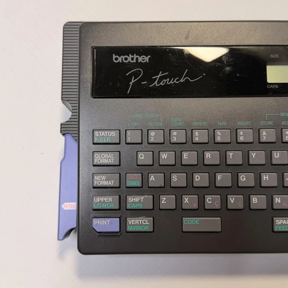 Vintage Brother P-Touch PT-20 Electronic Label Maker Printer Tested Black Japan